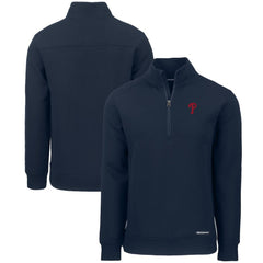 Philadelphia Phillies Cutter & Buck Roam Eco Recycled Quarter-Zip Pullover - Navy