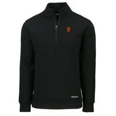 San Francisco Giants Cutter & Buck Roam Eco Recycled Quarter-Zip Pullover - Black