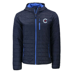 Chicago Cubs Cutter & Buck City Connect Rainier Primaloft Eco Full-Zip Hooded Jacket - Navy