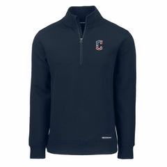 Cleveland Guardians Cutter & Buck Americana Roam Eco Recycled Quarter-Zip Sweatshirt - Navy