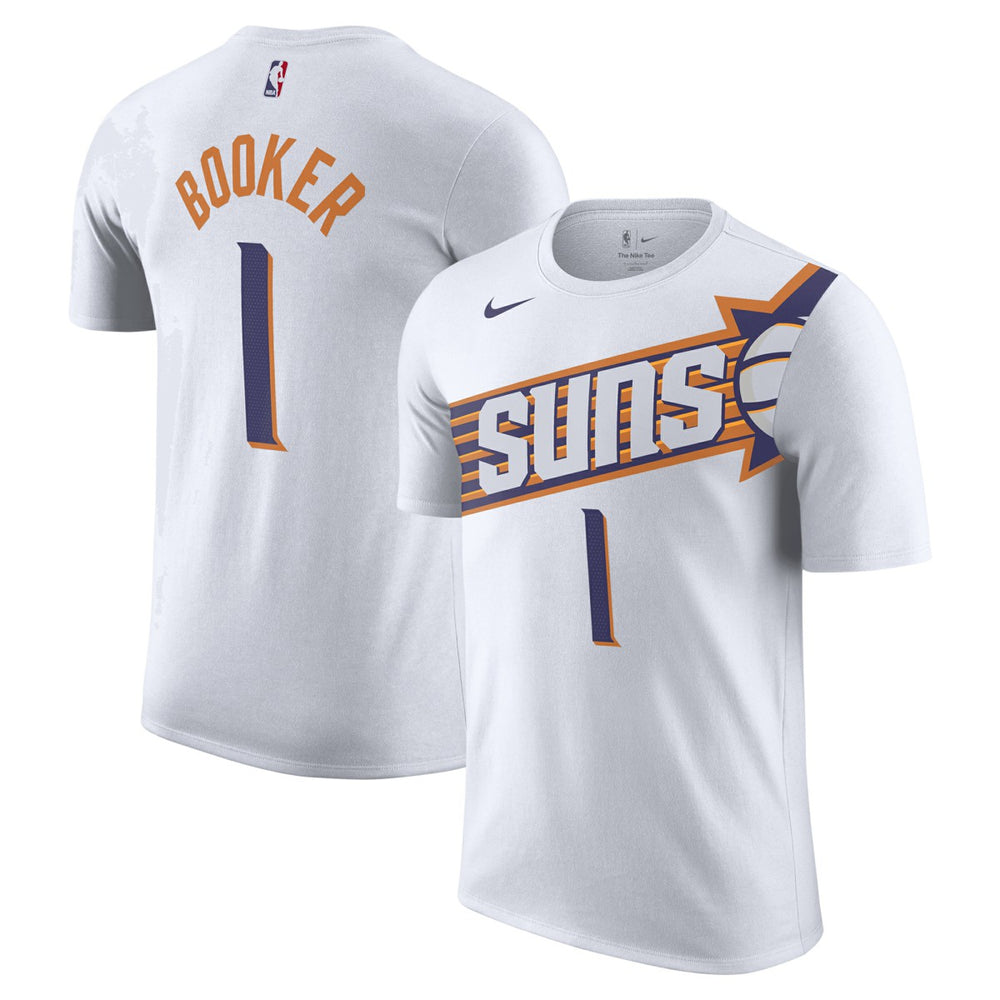 Devin Booker Phoenix Suns 2023/24 Association Name & Number T-Shirt - White | Nike sale