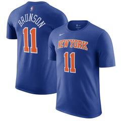 Jalen Brunson New York Knicks Icon Edition Name & Number T-Shirt - Blue | Nike cheap