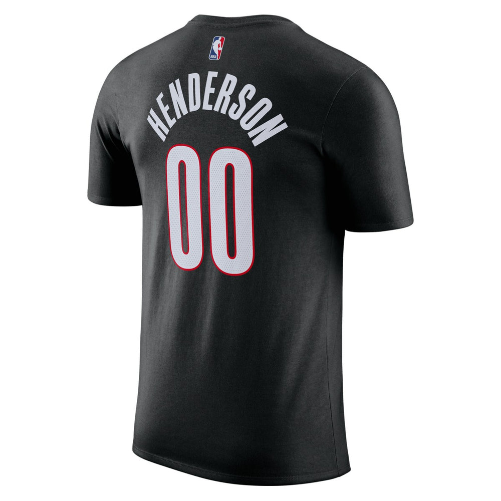 Scoot Henderson Portland Trail Blazers Icon Edition Name & Number T-Shirt - Black | Nike sale