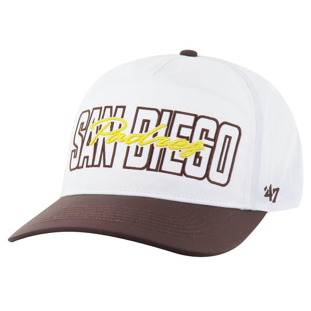 San Diego Padres Lineman Hitch Adjustable Hat - White | 47 brand