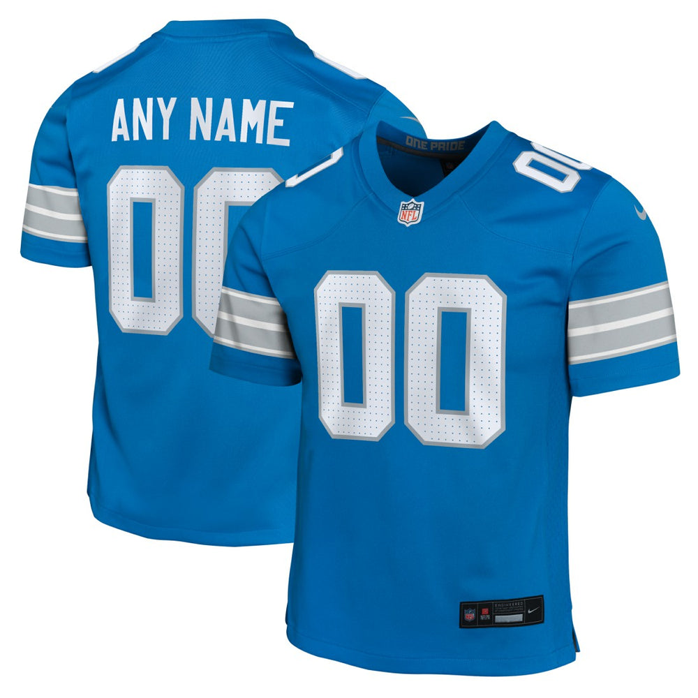 Detroit Lions Youth Custom Game Jersey - Blue | Nike sale