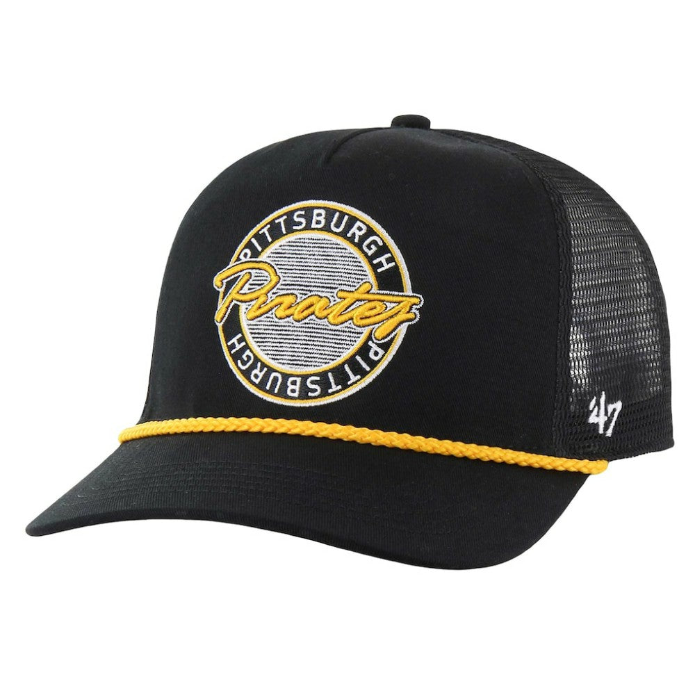 Pittsburgh Pirates Promenade Hitch Adjustable Hat - Black | 47 brand