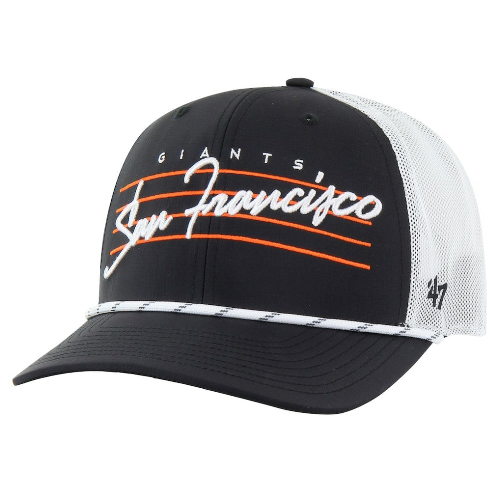 San Francisco Giants Downburst Trucker Adjustable Hat - Black | 47 brand