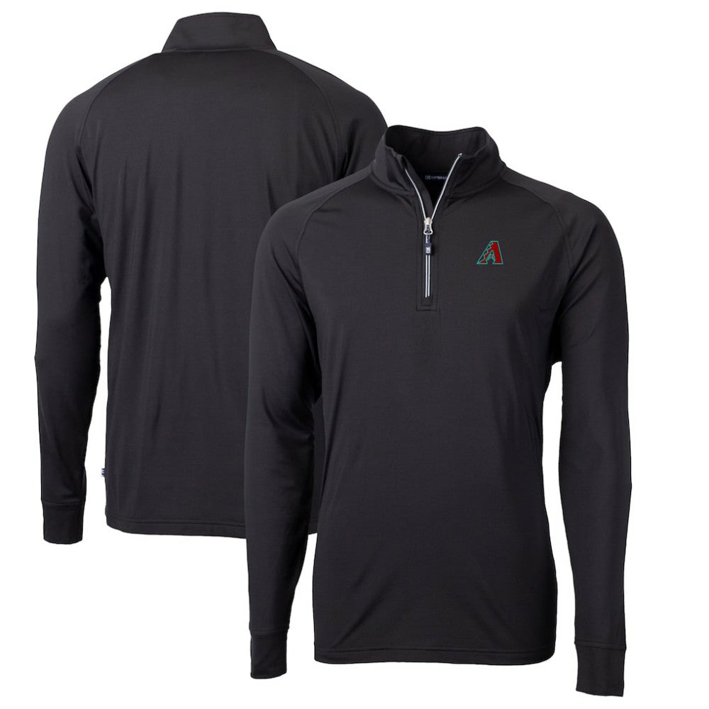 Arizona Diamondbacks Cutter & Buck Adapt Eco Knit Recycled Quarter-Zip Pullover Top - Black