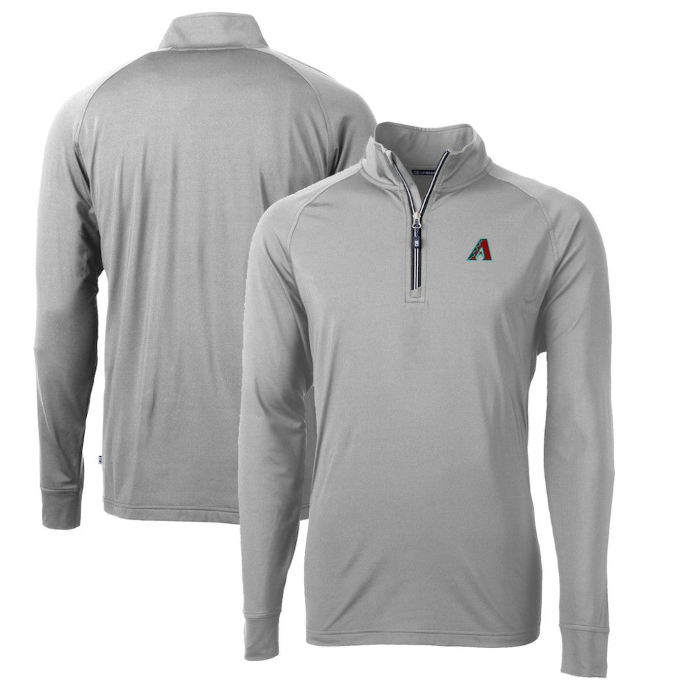 Arizona Diamondbacks Cutter & Buck Adapt Eco Knit Recycled Quarter-Zip Pullover Top - Gray