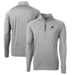 Arizona Diamondbacks Cutter & Buck Adapt Eco Knit Recycled Quarter-Zip Pullover Top - Gray