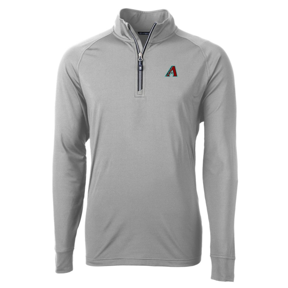 Arizona Diamondbacks Cutter & Buck Adapt Eco Knit Recycled Quarter-Zip Pullover Top - Gray