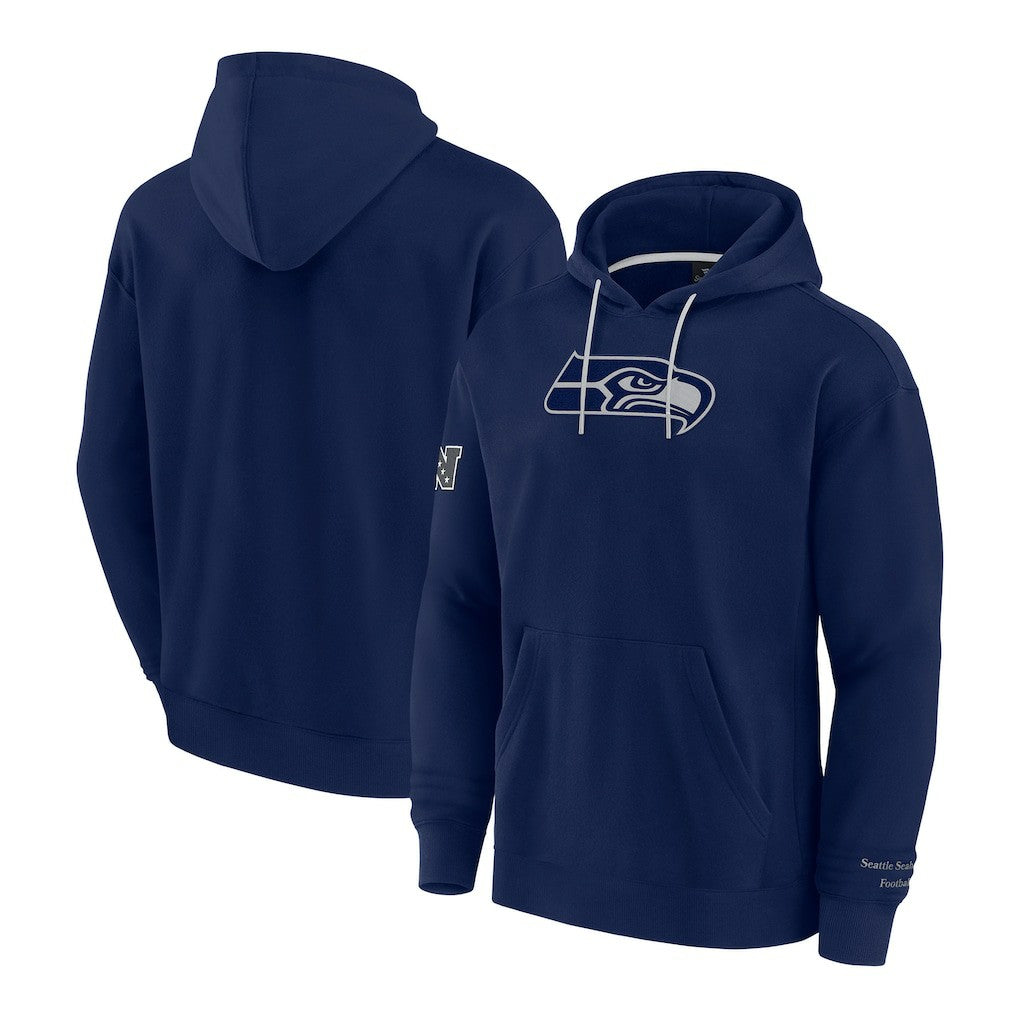 Seattle Seahawks Elements Pace Pullover Hoodie - College Navy on sale