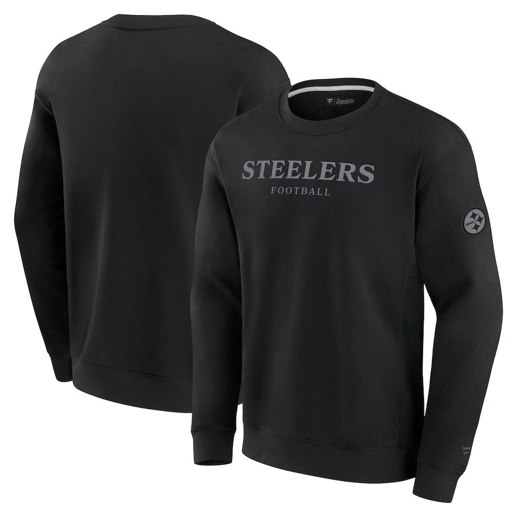 Pittsburgh Steelers Unisex Elements Unlimited Fleece Pullover Sweatshirt - Black sale