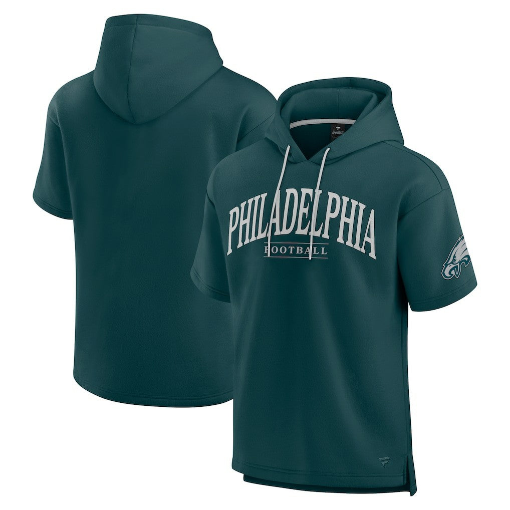 Philadelphia Eagles Unisex Elements Ready Short Sleeve Pullover Hoodie - Green outlet