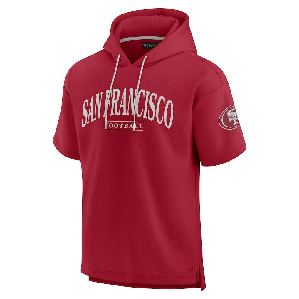San Francisco 49ers Unisex Elements Ready Short Sleeve Pullover Hoodie - Scarlet discount