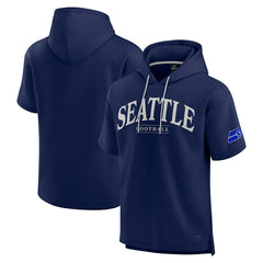 Seattle Seahawks Unisex Elements Ready Short Sleeve Pullover Hoodie - College Navy cheap