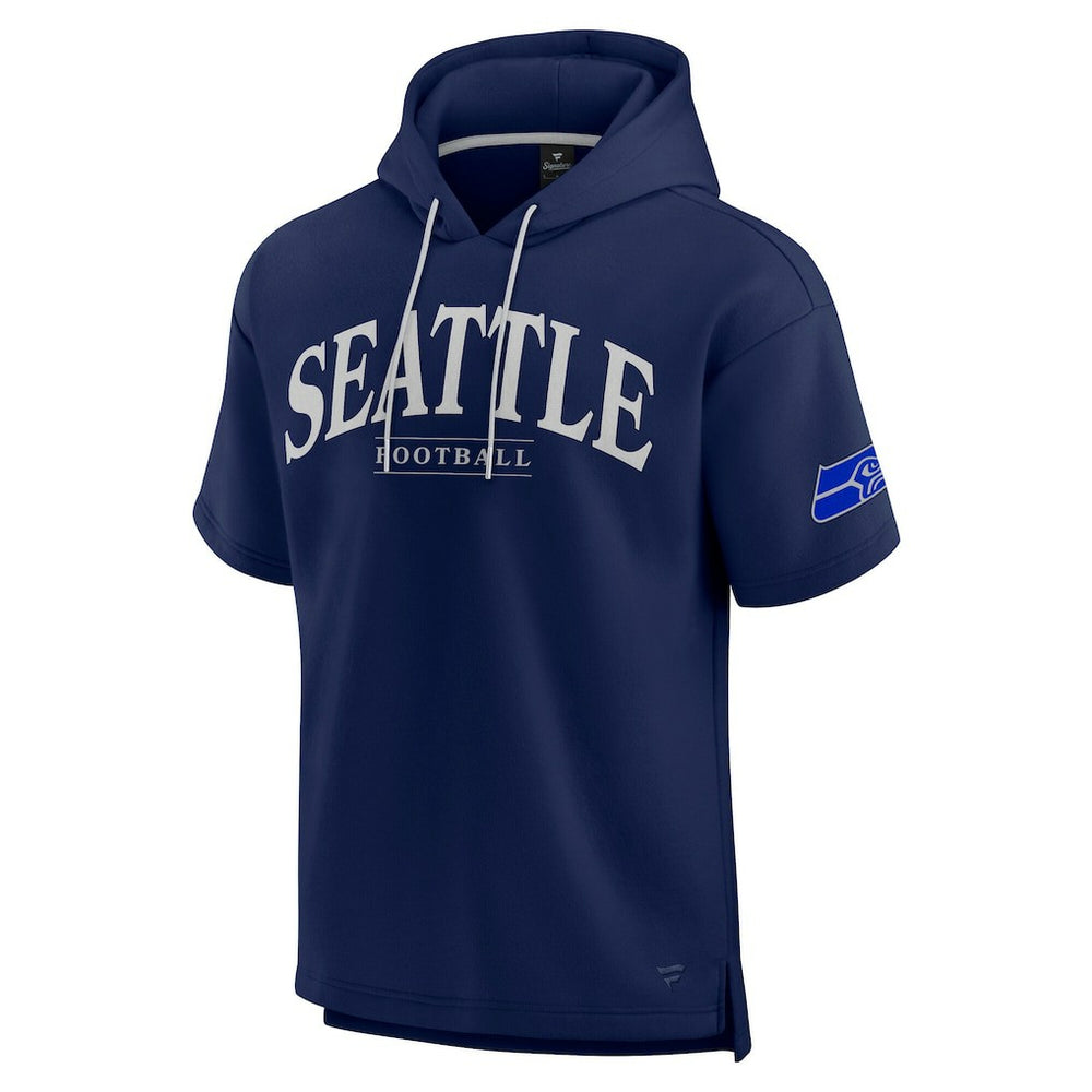 Seattle Seahawks Unisex Elements Ready Short Sleeve Pullover Hoodie - College Navy cheap