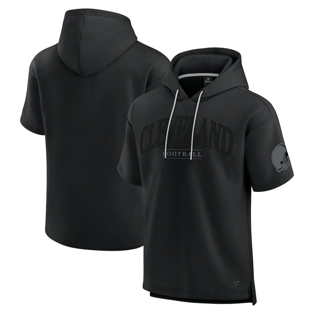 Cleveland Browns Unisex Elements Ready Short Sleeve Pullover Hoodie - Black outlet