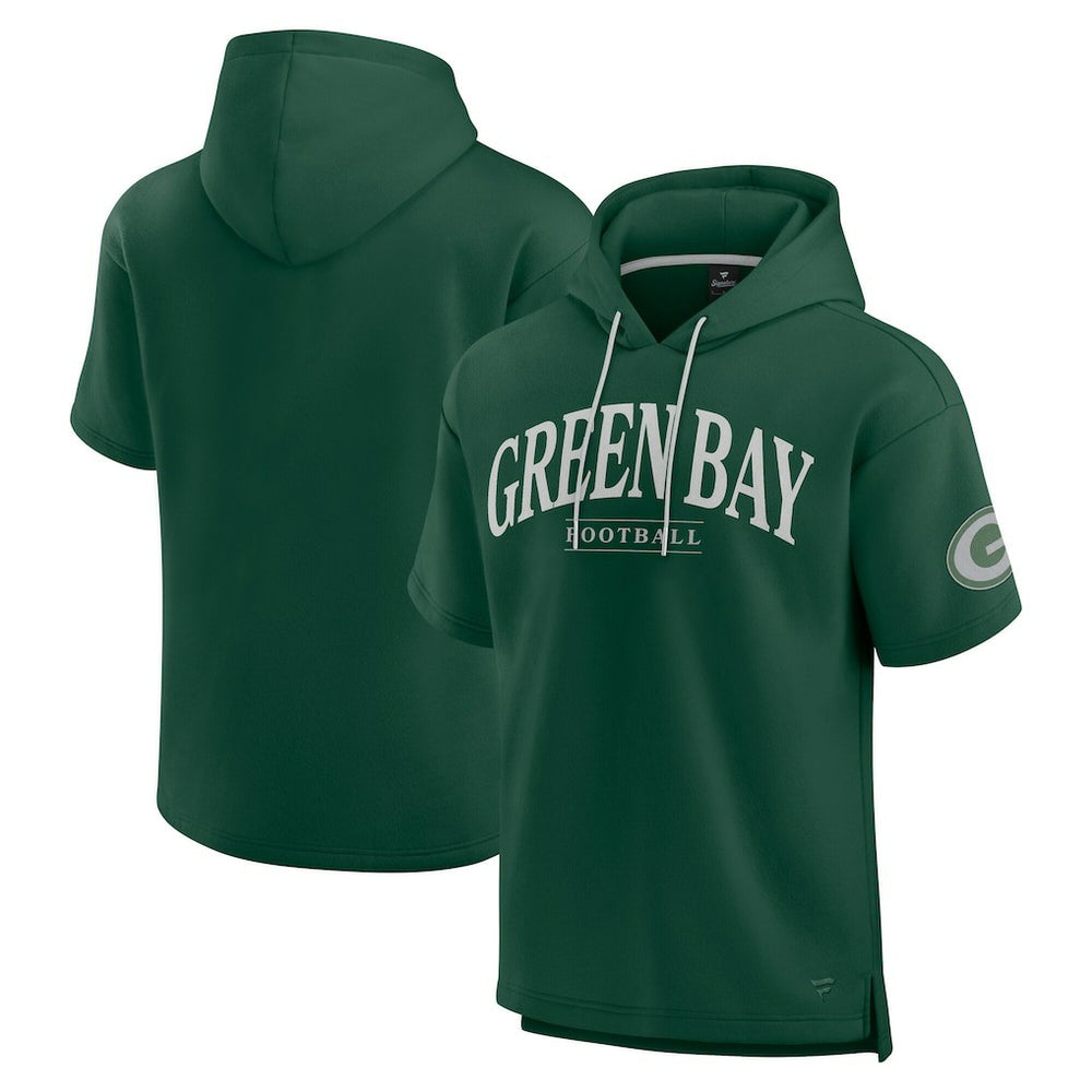 Green Bay Packers Unisex Elements Ready Short Sleeve Pullover Hoodie - Green sale