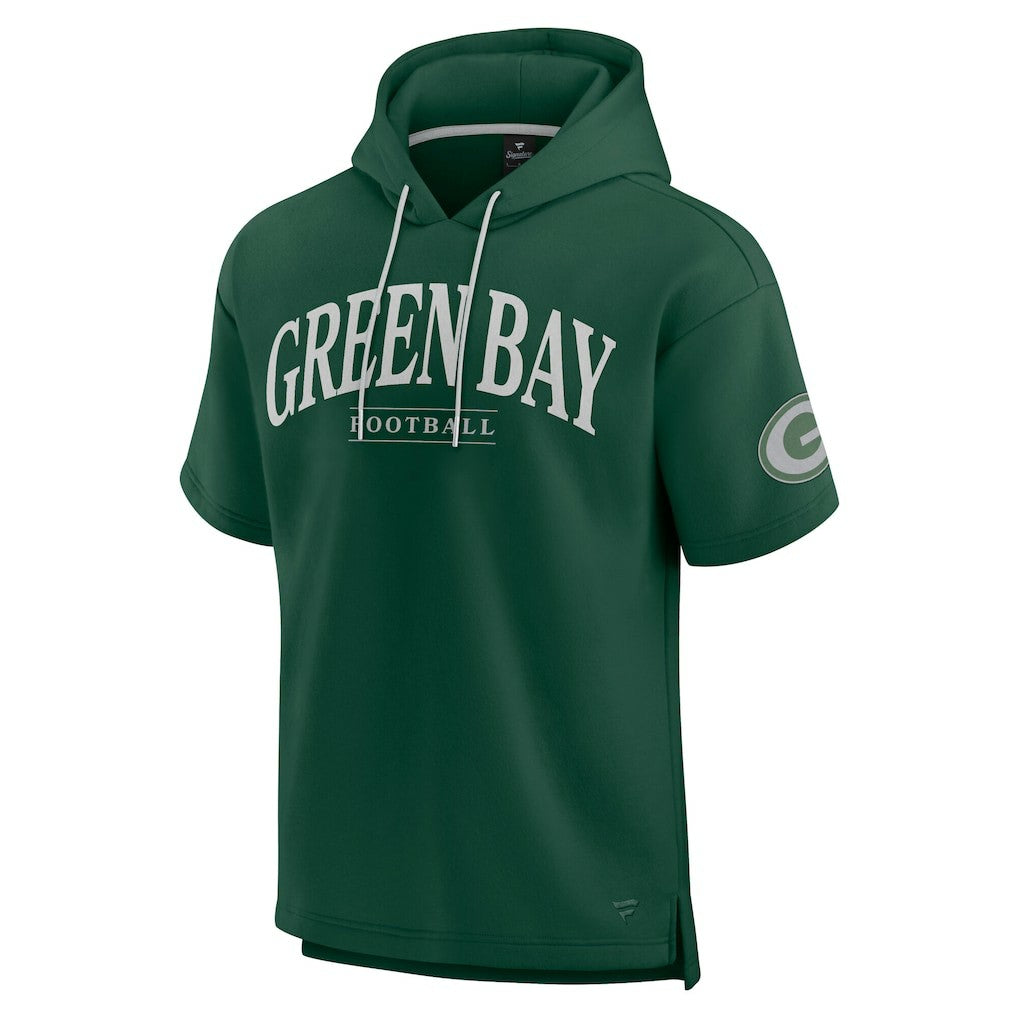 Green Bay Packers Unisex Elements Ready Short Sleeve Pullover Hoodie - Green sale