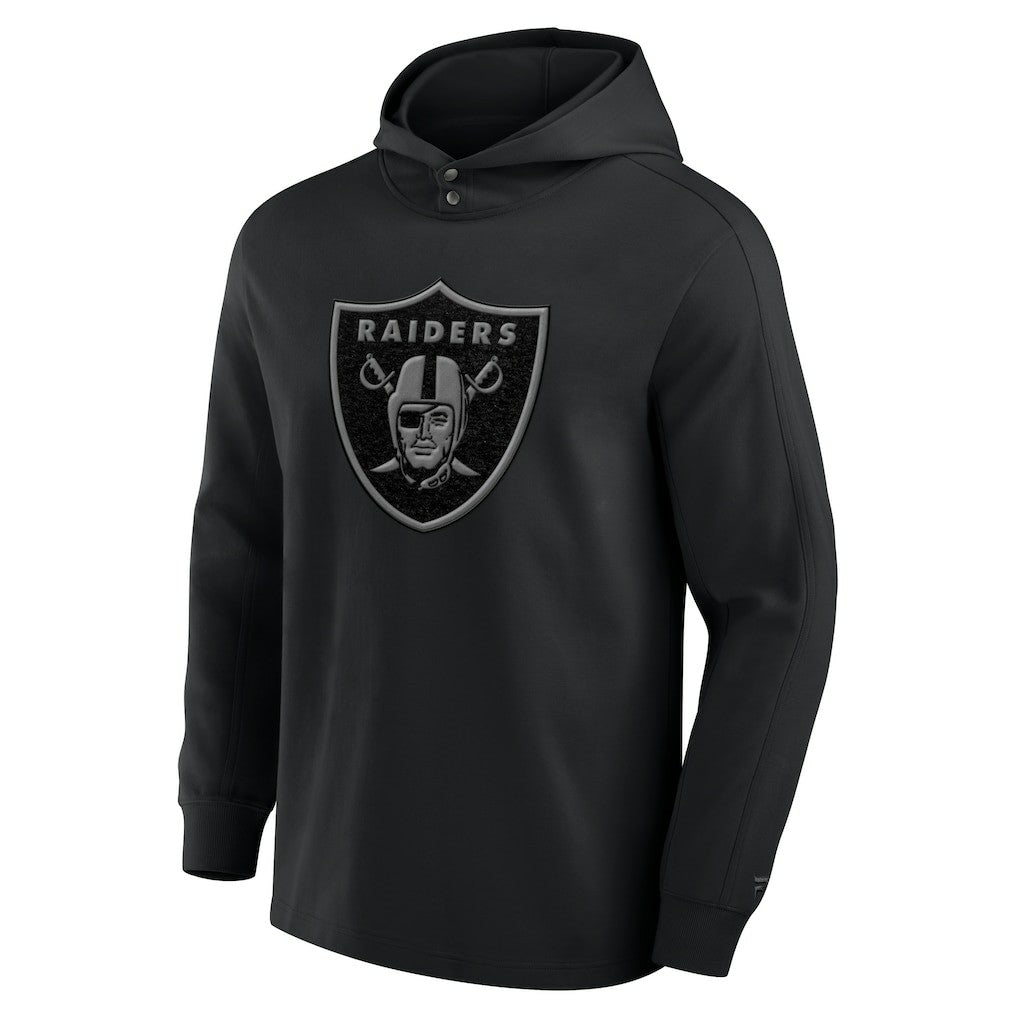 Las Vegas Raiders Elements Blaze Tri-Blend Long Sleeve Hoodie T-Shirt - Black discount