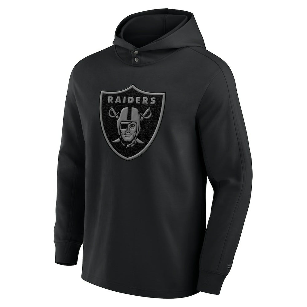 Las Vegas Raiders Elements Blaze Tri-Blend Long Sleeve Hoodie T-Shirt - Black discount