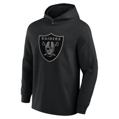 Las Vegas Raiders Elements Blaze Tri-Blend Long Sleeve Hoodie T-Shirt - Black discount