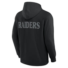 Las Vegas Raiders Elements Blaze Tri-Blend Long Sleeve Hoodie T-Shirt - Black discount