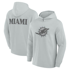 Miami Dolphins Elements Blaze Tri-Blend Long Sleeve Hoodie T-Shirt - Gray on sale