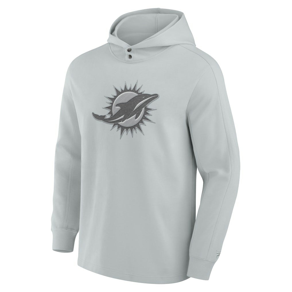 Miami Dolphins Elements Blaze Tri-Blend Long Sleeve Hoodie T-Shirt - Gray on sale