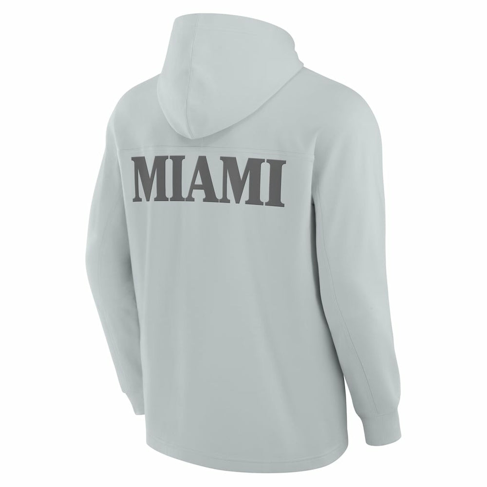 Miami Dolphins Elements Blaze Tri-Blend Long Sleeve Hoodie T-Shirt - Gray on sale