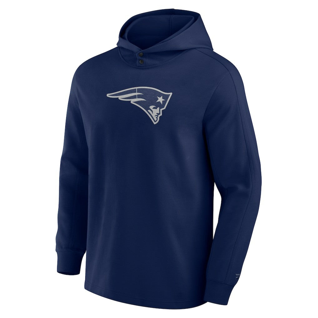 New England Patriots Elements Blaze Tri-Blend Long Sleeve Hoodie T-Shirt - Navy sale