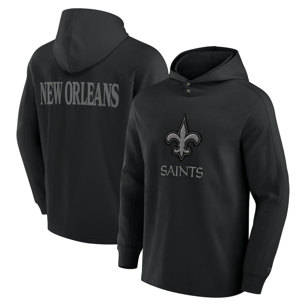New Orleans Saints Elements Blaze Tri-Blend Long Sleeve Hoodie T-Shirt - Black discount