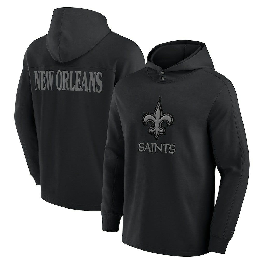 New Orleans Saints Elements Blaze Tri-Blend Long Sleeve Hoodie T-Shirt - Black discount