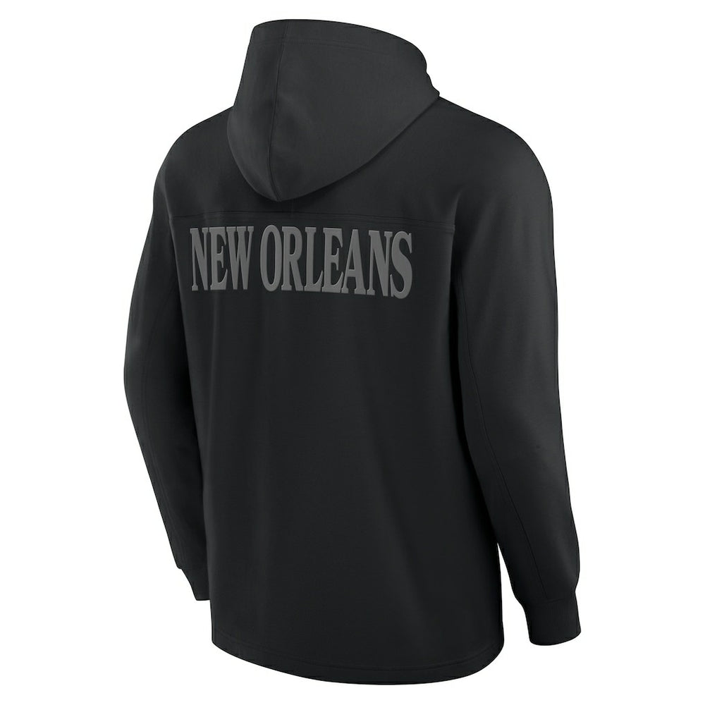 New Orleans Saints Elements Blaze Tri-Blend Long Sleeve Hoodie T-Shirt - Black discount
