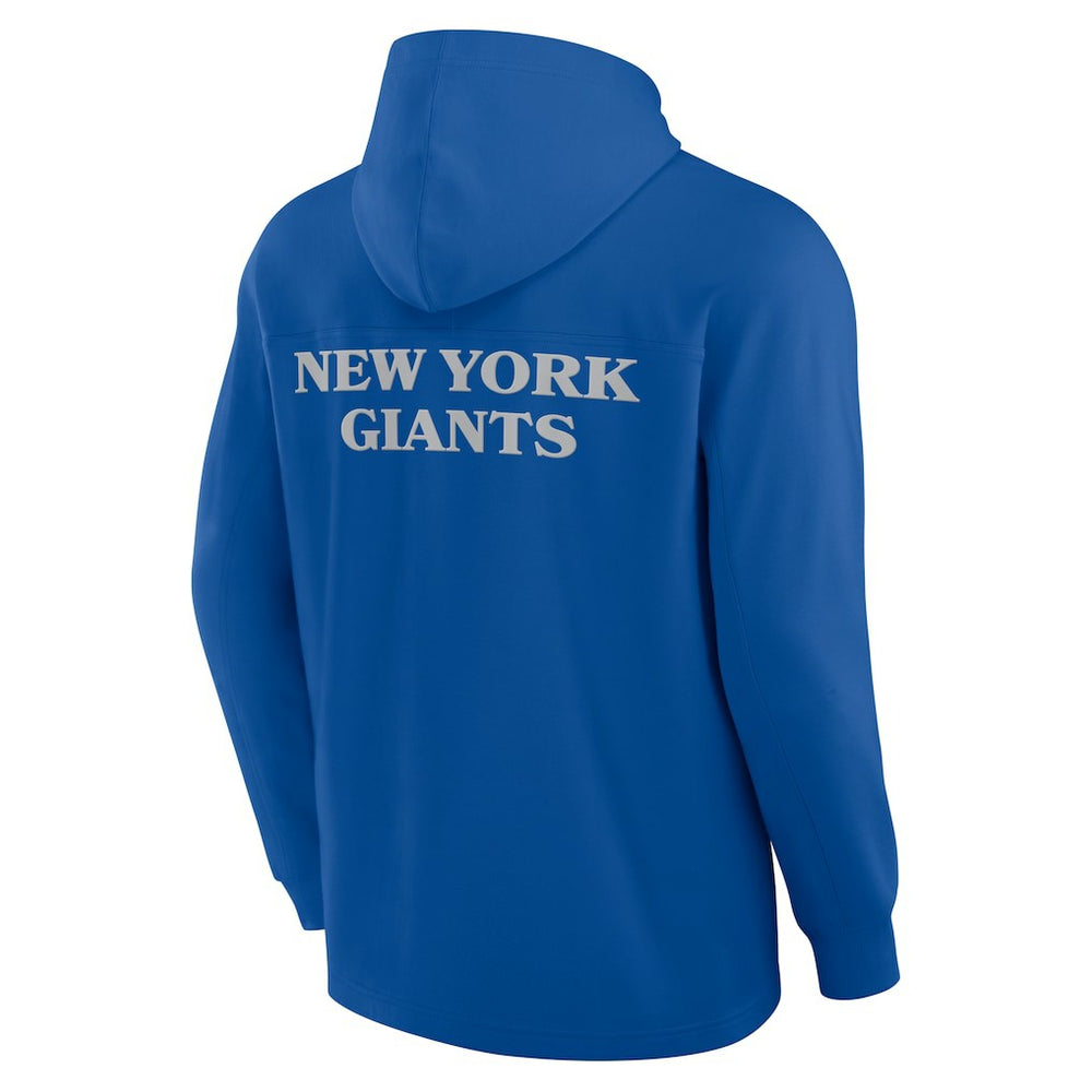 New York Giants Elements Blaze Tri-Blend Long Sleeve Hoodie T-Shirt - Royal discount