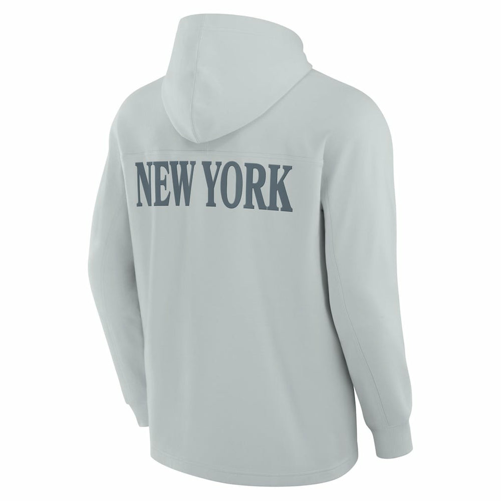 New York Jets Elements Blaze Tri-Blend Long Sleeve Hoodie T-Shirt - Gray for sale