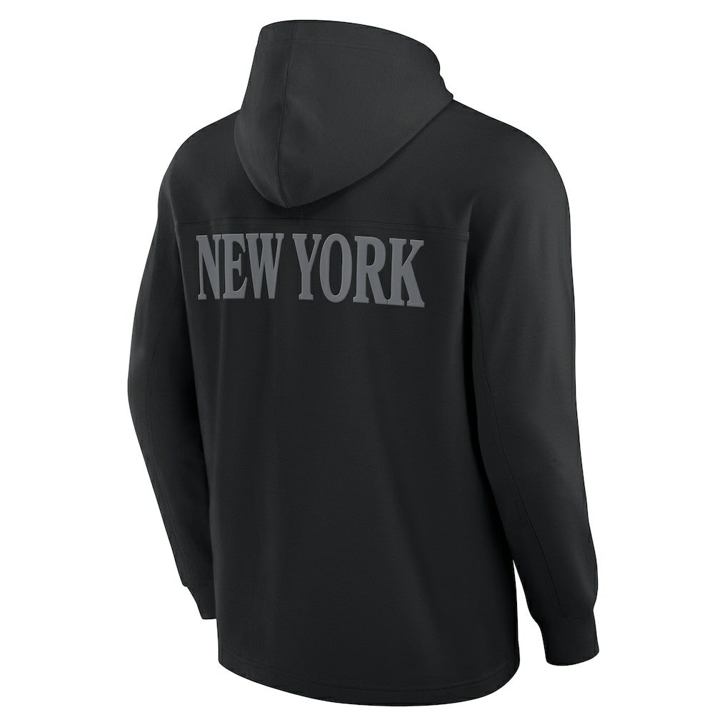 New York Jets Elements Blaze Tri-Blend Long Sleeve Hoodie T-Shirt - Black discount