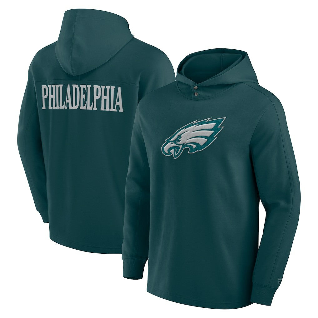 Philadelphia Eagles Elements Blaze Tri-Blend Long Sleeve Hoodie T-Shirt - Midnight Green cheap