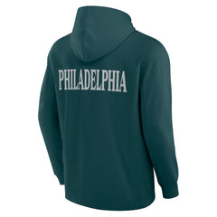 Philadelphia Eagles Elements Blaze Tri-Blend Long Sleeve Hoodie T-Shirt - Midnight Green cheap