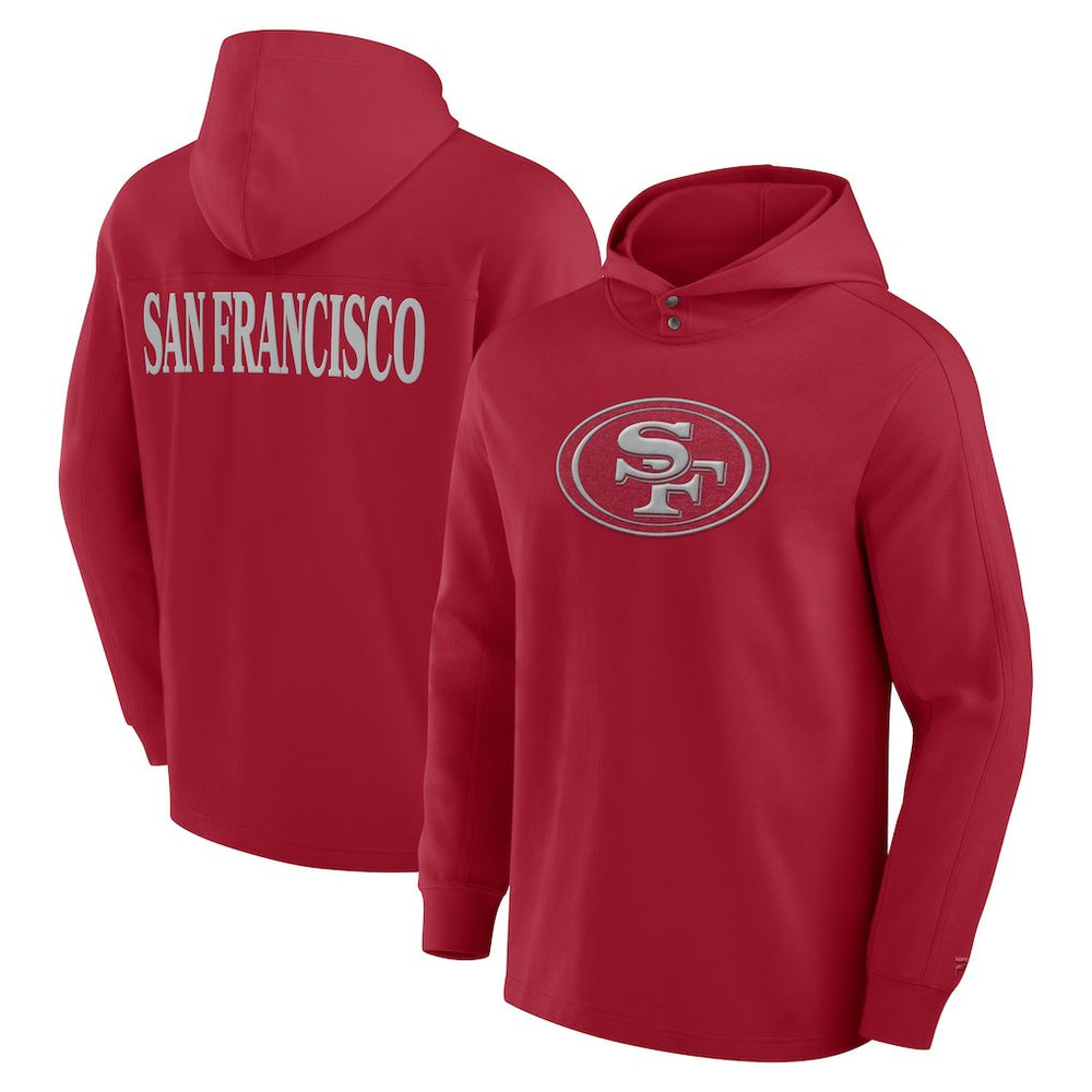 San Francisco 49ers Elements Blaze Tri-Blend Long Sleeve Hoodie T-Shirt - Scarlet online