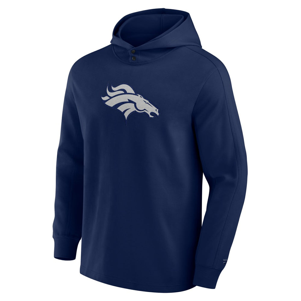 Denver Broncos Elements Blaze Tri-Blend Long Sleeve Hoodie T-Shirt - Navy cheap