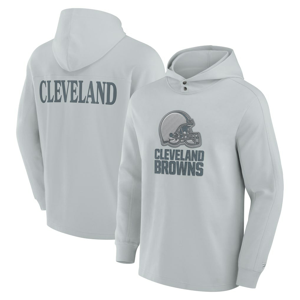 Cleveland Browns Elements Blaze Tri-Blend Long Sleeve Hoodie T-Shirt - Gray sale