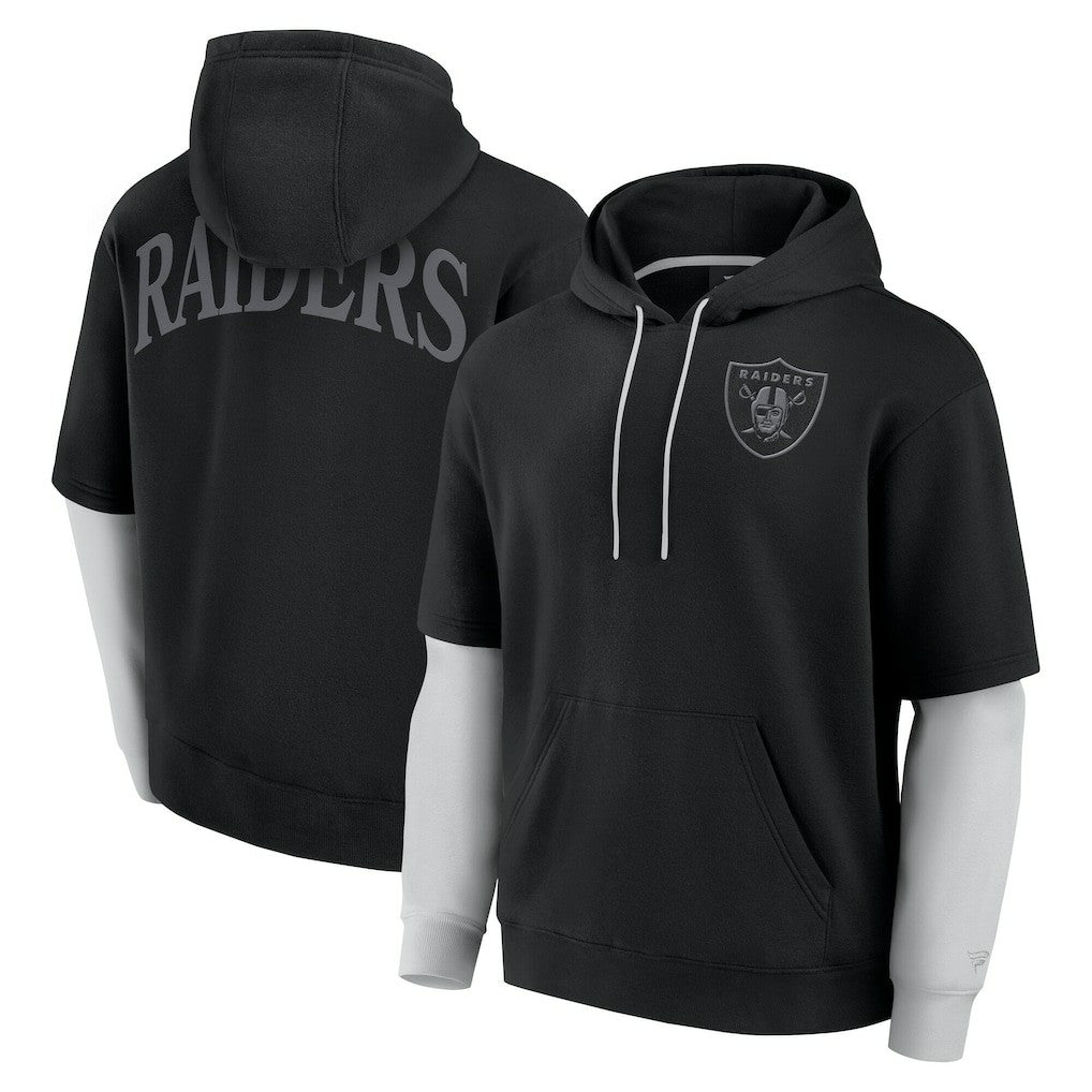 Las Vegas Raiders Unisex Sleek Elements Pullover Hoodie - Black cheap
