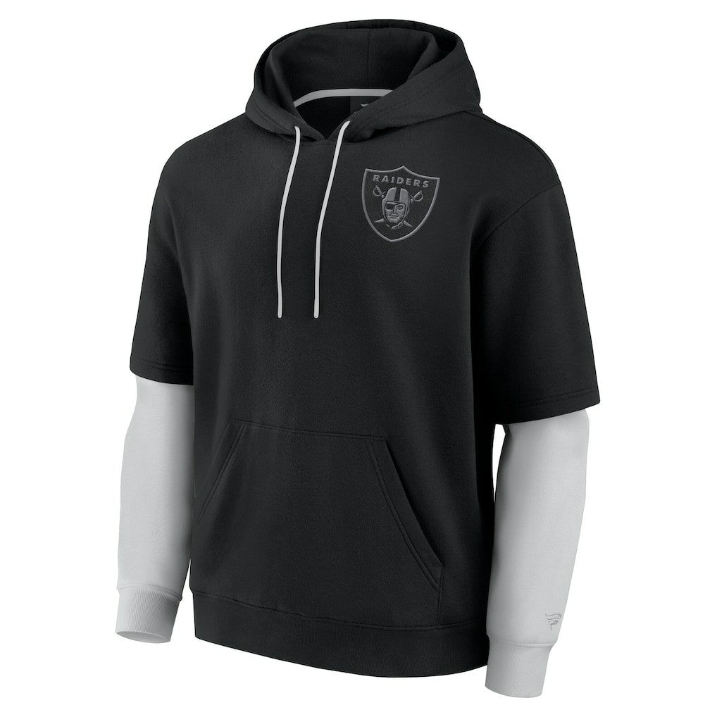 Las Vegas Raiders Unisex Sleek Elements Pullover Hoodie - Black cheap
