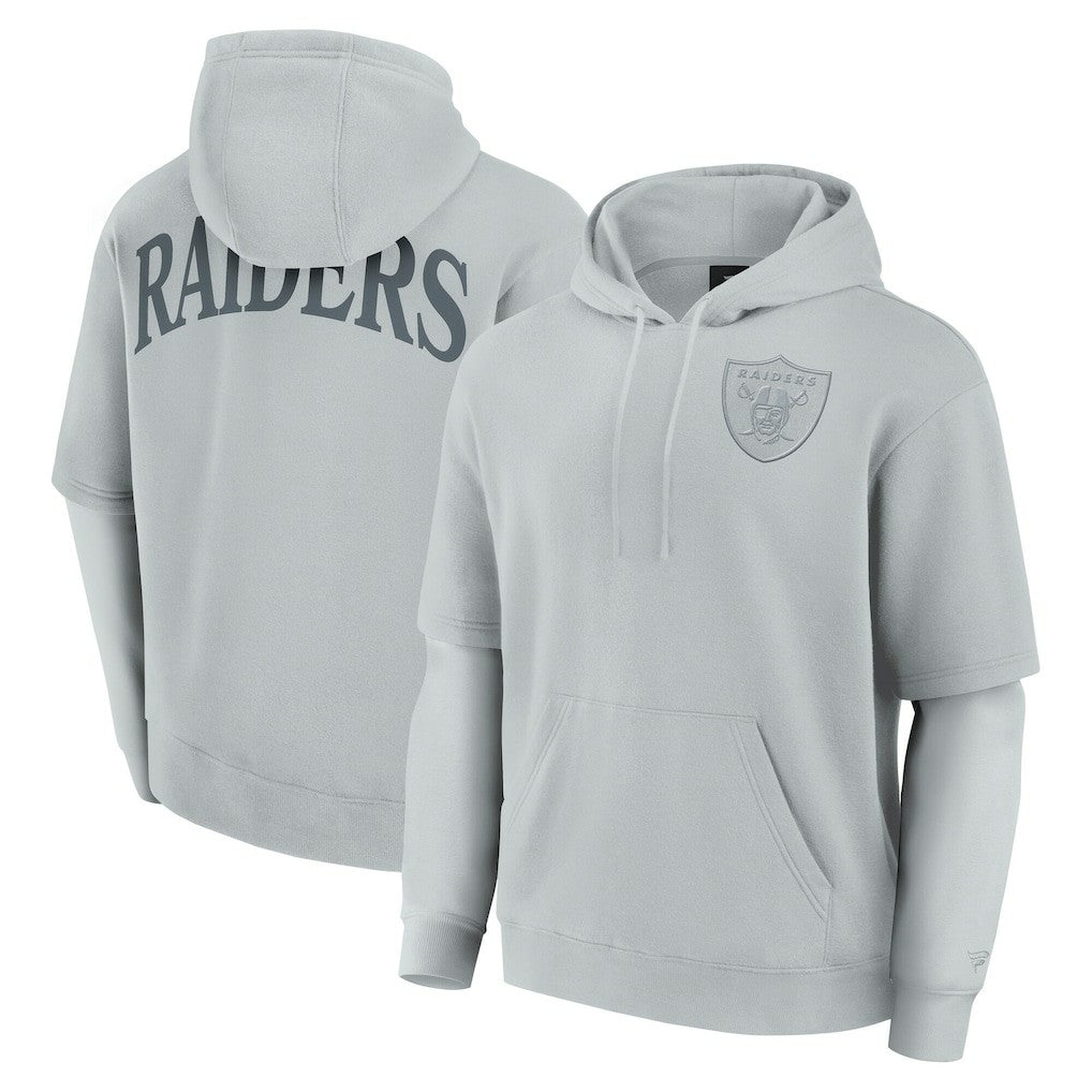 Las Vegas Raiders Unisex Sleek Elements Pullover Hoodie - Gray sale