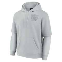 Las Vegas Raiders Unisex Sleek Elements Pullover Hoodie - Gray sale
