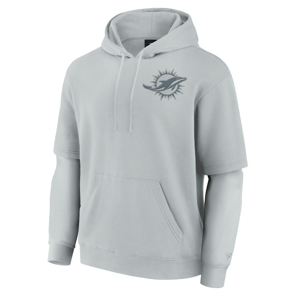 Miami Dolphins Unisex Sleek Elements Pullover Hoodie - Gray online