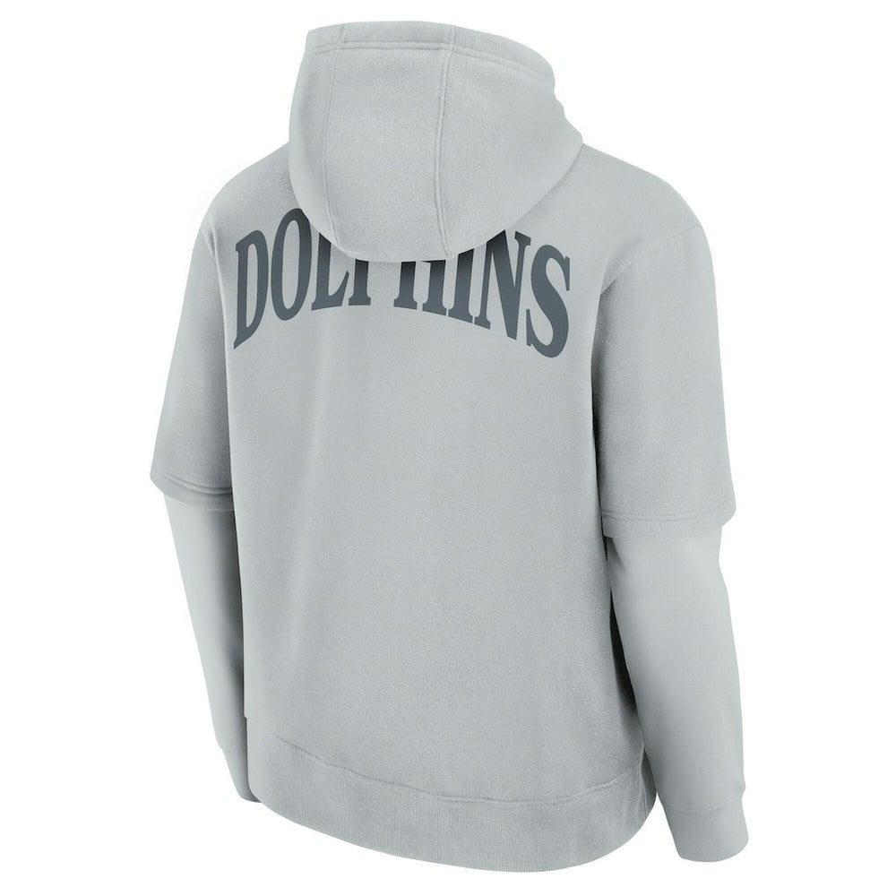 Miami Dolphins Unisex Sleek Elements Pullover Hoodie - Gray online