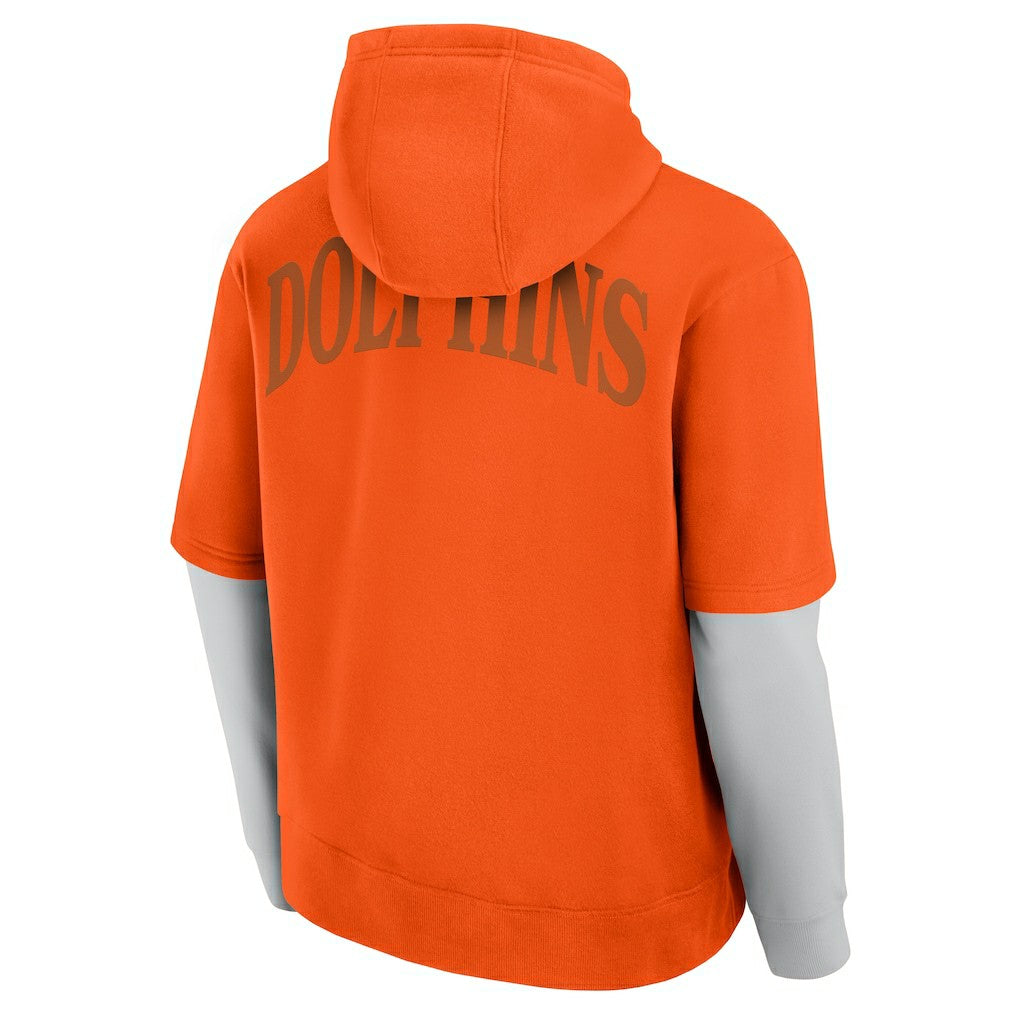 Miami Dolphins Unisex Sleek Elements Pullover Hoodie - Orange cheap